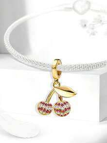 1pc Gold Fruit Series Pendant Ball, Suitable For Women Bracelet DIY Jewelry - Fruit Collection - View 10