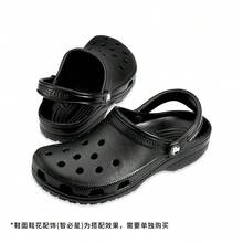 Crocs 镂空木屐 女士沙滩运动木屐凉鞋，夏季 - 黑色 - 查看 2
