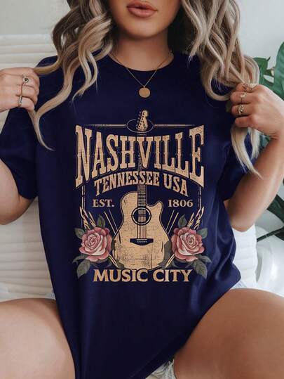 Howell This Women's T-Shirt Is Casual And Versatile. It Features A Musical Style And Is Suitable For Summer. It Is Comfortable And Elastic