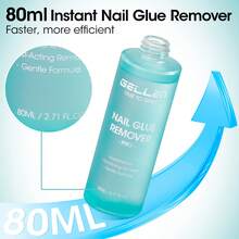 Gellen 80ML Dung dịch tẩy keo dán móng giả, dung dịch tẩy keo UV, dung dịch tẩy keo dán móng trong suốt cao cấp dành cho móng acrylic, không chứa acetone, nhẹ nhàng tẩy sạch móng giả, không mùi, dễ dàng loại bỏ, không dùng cho sơn gel. - 80ml - Xem 6