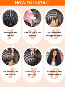 Tóc giả móc sợi Boho Braids cho nữ, không thắt nút, 50g/150g/250g/350g, tóc móc sợi mảnh, tóc xoăn thẳng, tóc thật, siêu nhẹ 12A, màu đen tự nhiên, kiểu Miracle Knots. - Natural Black - Xem 8