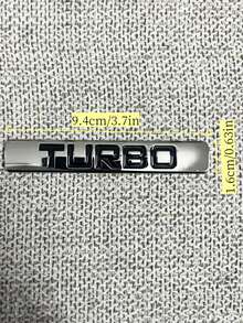 1 miếng dán logo Turbo bằng kim loại - Miếng dán xe bền chắc cho cốp sau, chắn bùn, панель bên hông, decal turbo đa năng cho các xe có turbo, phụ kiện trang trí ngoại thất cho hầu hết các loại xe. - A - Xem 4