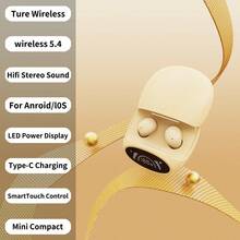 新款无线耳机，滑动式耳塞盖，男女通用迷你耳机，兼容所有智能手机，便携可穿戴 - 查看 13