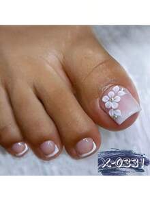 24 Pieces Spring/Summer European-Style White Edged Glittering Cute Flower With Diamond Decorated Foot Covers (Can Be Detached) And Wearing Armor - 彩色 - 查看 9