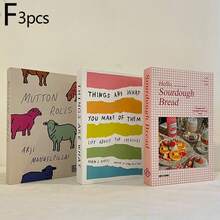 3 piezas Libros decorativos modernos, libros falsos plegables, libros falsos para mesa de café, libros de exhibición para estantería, decoración para oficina en casa - Unitalla - Ver 13