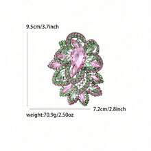 Women Brooch, Lapel Pin - 粉紅色 0957 - 查看 3