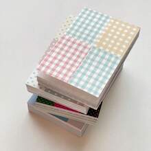 50张粉彩波点拼布便签本套装，厚实美观的文具，适用于日记、剪贴簿和笔记。 - 均碼 - 查看 5