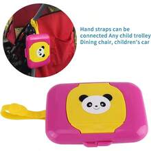 Estuche para toallitas de viaje, dispensador portátil de toallitas para bebé, dispensador portátil de toallitas húmedas para bebé, caja reutilizable para toallitas húmedas para cochecito VIZ0 - RojoBlanco - Ver 5