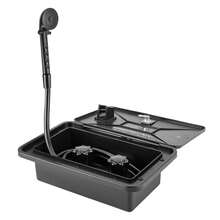 Cabine de douche extérieure pour camping-car avec robinet verrouillable et flexible, cabine de douche extérieure MoreChoice avec pommeau de douche et flexible de robinet, interrupteur eau chaude/eau froide, accessoires pour bateaux, camping-cars et caravanes - A - Voir 11