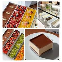 1pc Tiramisu Mold Set, Stainless Steel Rectangular Baking Tray, Cake Spatula, Baking Tools For Tiramisu, Mousse, Cheesecake, Commercial Use - View 3