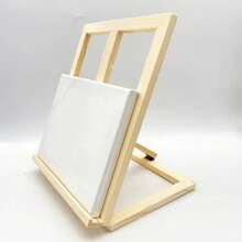 Adjustable Foldable Easel Desk Stand, Hollow Reading Rack, Foldable Portable Display Stand, Tabletop Small Art Easel, Made Of Pine Wood, Suitable For Tabletop Art Display, Desk Reading, Art Creation, And Exhibition - A - View 4