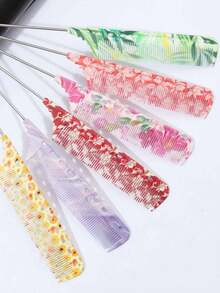 Peine de acero con púas, resistente al calor y antiestático para peluquería - Multicolor - Ver 5