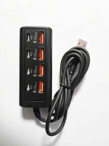 [8-Port Fast Charging USB Hub] With 4 USB And 4 PD Ports | 25W Fast Charging For 5V USB Devices | Compact Charging Station For Computers, Laptops And Tablets, 8-In-1 Expansion Cable 1 To 8 Ports 4 USB 4 Type-C Multi-Port Charging Distributor With Multi-Plug Sockets - Multicolor - View 11