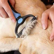 Pet Fur Cutter, Dog Grooming Shedding Tool, Double-Sided Pet Brush, Pet Supplies - Multicolor - View 2
