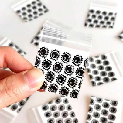 100 piezas/paquete, bolsas de cierre con cremallera con diseño de billar, esenciales para viajar y almacenar tabaco, bolsas de sello de tabaco mini con cremallera de 1.5 pulgadas x 1.5 pulgadas