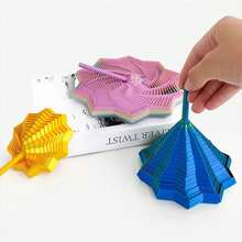 PLA-estrella sensorial expandida con asas, juguete giratorio en espiral para aliviar el estrés, hexágono fractal impreso en 3D 2AYS - 04 - Ver 4