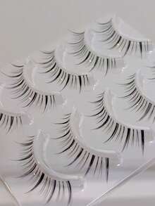 10pcs/Set Anime-Style Eyelashes, Natural & Voluminous Look, Suitable For Eyelash Extensions - View 5