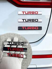 1 miếng dán logo Turbo bằng kim loại - Miếng dán xe bền chắc cho cốp sau, chắn bùn, панель bên hông, decal turbo đa năng cho các xe có turbo, phụ kiện trang trí ngoại thất cho hầu hết các loại xe. - A - Xem 1