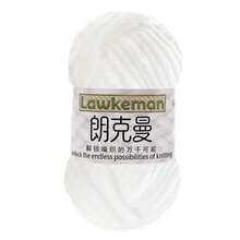 Lawkeman 4卷/200克 中等绒毛雪尼尔纱线，适用于钩编，柔软蓬松，多种颜色可选，适合DIY帽子、工艺品、围巾、毯子、毛衣等，每卷约50克 - 多款式 - 查看 17