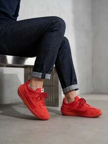 tenis hombre mujer choclo PANAM unisex bajos zapatillas casuales de lona planos de gran calidad baratos moda 22mx 29mx ideal para combinar con todo skate choclo gimnasio cómodos al caminar basicos rojo - Rojo - Ver 3