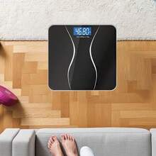 Wireless Digital Bathroom Scale/Body Weight Scale, Tempered Glass Panel, With LCD Display - Switchable Pound/Kilogram Units, Powered By 2 AAA Batteries (Not Included), Can Accurately Measure Adult Male And Female Weight, Fashionable Design, Suitable As Holiday Gift, Christmas Gift, Summer Essential - Multicolor - View 8