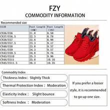 FZY 2026 Winter New Style Snow Boots, Leather-Lined Athletic Shoes - Soft And Warm Knitted Casual Walking Shoes, Lightweight And Slip-Resistant Outdoor Winter Shoes, Suitable For Women's Commuting And Office Wear, Also Essential Boots For Women's Easter Outfits, Comfortable And Versatile Women's Snow Boots For Winter Vacation And Travel, Easter Gift - Winter Women's Tennis Shoes - 紅色 - 查看 3