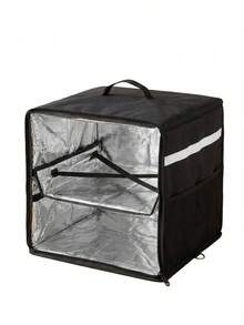Mochila térmica, rígidas, desmontable, capacidad 8 pizzas, Doble Piso Interno, máximo 25 kg Negra 45cm x 45 cm x 45cm Podrías hacer una descripción optima para este producto - Cuadrado - Ver 2