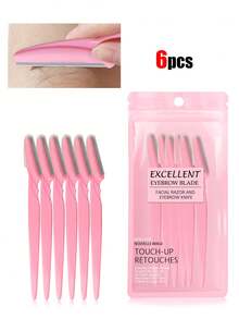 30pcs Eyebrow Trimmer & Shaver Set, Exfoliating & Buffing Tools, Facial & Body Hair Removal Groomer, Long Handle Eyebrow Shaper, Women's Depilation Tools, Body & Facial Hair Trimmer & Razor Set With Precision Guards, Travel-Friendly Eyebrow Grooming Kit, Eyebrow/Facial Hair Cleaner - Pink - View 14