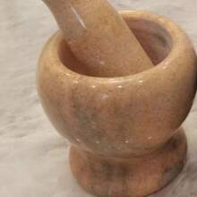 High-Quality Natural Marble Grinder, Manual Black And White Dual-Color Spice, Garlic, And Salt Grinding Bowl - Concrete Mortar Set - Multicolor - View 12