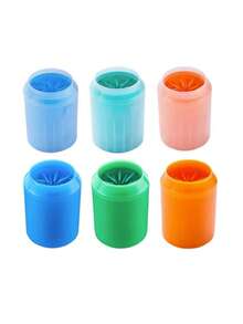 Pet Paw Cleaning Cup, Paw Cleaner, Soft Silicone Brush, Paw Washer Won't Hurt Paws, Cat/Dog Paw Cleaning Tool, Portable Pet Foot Washer, Essential Pet Cleaning Supplies - Multicolor - View 3