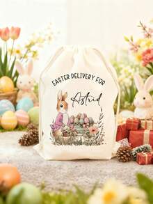 Bolsa de regalo de Pascua personalizada, bolsa de regalo de Pascua con nombre personalizado, bolsa de regalo esencial de Pascua - Multicolor - Ver 5