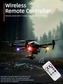 4 tiras de luz LED inalámbricas - Iluminación de alta luminosidad de 8 colores con función de evitación de colisiones, con control remoto, carga USB y diseño impermeable, adecuado para automóvil, dron, avión, motocicleta y bicicleta - Multicolor - Ver 6