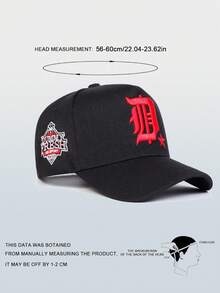 1pc Unisex Gothic Letter D-Ring Embroidered Baseball Cap - Adjustable Design, Suitable For Hiking, Climbing, Travel, Sun Protection And Outdoor Sports,Beach,Holiday - Multicolor - View 4