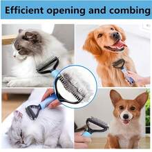 Double-Sided Knot Comb Pet Grooming Tool, Detangling Brush For Dogs And Cats - View 6
