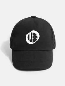 1顶个性化字母网眼棒球帽（1-3岁） - 字母可选A-Z，婴幼儿男女童休闲沙滩旅行防晒帽 - 黑色 - 查看 15