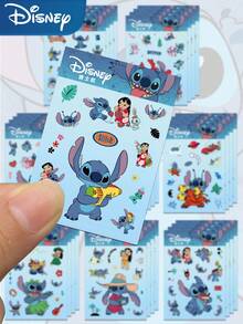 Disney 8入組迪士尼卡通史迪奇DIY拼圖貼紙，趣味酷炫塗鴉貼紙，適用筆電、行李箱、電腦、滑板、筆記本、手機殼，禮物與學校用品 - A - 查看 3