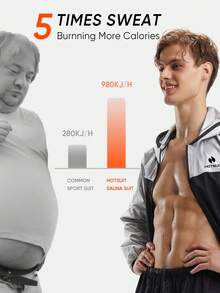 HOTSUIT Men's Sauna Jacket With Zipper, Fitness Gym Sweat Shirt, Workout Clothing - Light Grey - View 7