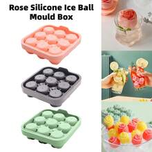 Aimall Rose Silicone Ice Ball Mould Box Ice Compartment Tray For Home Bar Drink Making - 查看 10