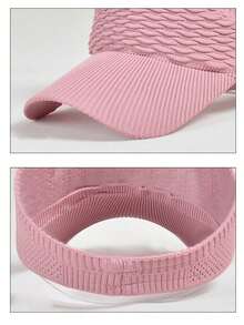 Adjustable Hollow Top Straw Hat, New Fashion Men & Women UV Protection Foldable Wide Brim Sun Hat, Casual Versatile Bohemian Retro Street Elegant Style, Polyester Fabric, Spring/Summer - Multicolor - View 9