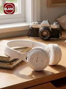 Wireless Headset,Foldable Wireless Headphones,Waterproof For Gym & Running,Clear Bass Sound - White - View 2