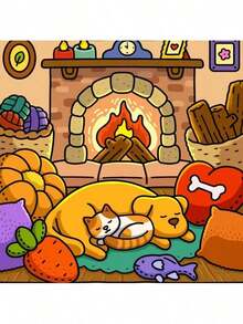 1 Adult & Kids Cat-Themed Coloring Book, Learning Supplies Toy, Suitable For Back To School, Bold Simple Design, Relaxing Coloring - 彩色 - 查看 2