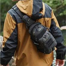 Luya Bag, Camouflage Outdoor Chest Bag, Men's And Women's Multi-Functional Single Shoulder Diagonal Cross Bag, Running Bag, Tactical Equipment, Waterproof Sports Mountaineering Travel Backpack, Hiking, Running, Traveling, Birthdays, New Gifts For Friends And Family - Màu CP - Xem 2
