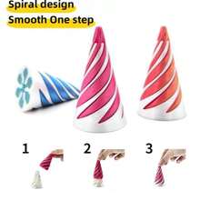 15个3D打印双面螺旋锥 - 彩色渐变结构，适合作为生日礼物，金属纤维结构，玩具，感官玩具，复活节彩蛋填充物，立方体，减压玩具，随机发货 - 彩色 - 查看 7