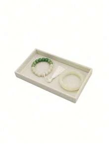 4pcs/Set Jewelry Tray, Stackable Jewelry Display Tray, Velvet Jewelry Tray, Grid Jewelry Tray, Jewelry Box, Jewelry Organizer, Suitable For Earrings, Necklaces, Bracelets, Rings, Multi-Size - Beige - View 9