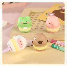 2pcs Mini Animal Pencil Sharpeners, Cute Sheep & Capybara Shaped Creative Pencil Sharpeners, Stationery For Students - Multicolor - View 8
