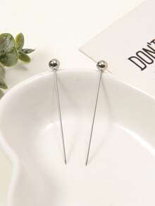 30pcs Rhinestone Colorful Scarf Pins, Fashion Brooch Pins For Women - Spherical Head - Silver - View 4
