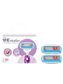 Schick 1pc Women's Comfortable & Silky Bikini Razor, Includes 2 Replacement Heads, Contains Shea Butter, Gentle & Moisturizing For Sensitive Skin, Lightweight & Portable - Violet Purple - View 7
