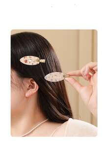 1pc Retro Sweet Cherry Seamless Clip, 2026 New Side Bangs Hair Clip, Hair Accessory, Hair Claws, Hair Slide, Hair Barrettes - Multicolor - View 2