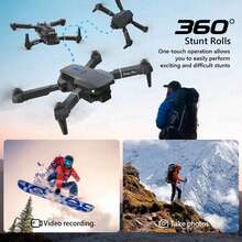 TOKQI 2025入门级无人机 - 支持WiFi，可折叠遥控无人机，具备360°特技翻转、双摄像头、保护框及配件 | 户外飞行、圣诞节、万圣节和感恩节的理想礼物 - 彩色 - 查看 7