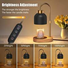 LUOJIBIE Dimming Candle Lamp Warmer With Timer, Height Adjustable Candle Warmer Lamp With Dimmer, Birthday Christmas Monthers Day Gift,Vintage Bedroom Home Decor - US A Type Plug(110-127V) - View 3